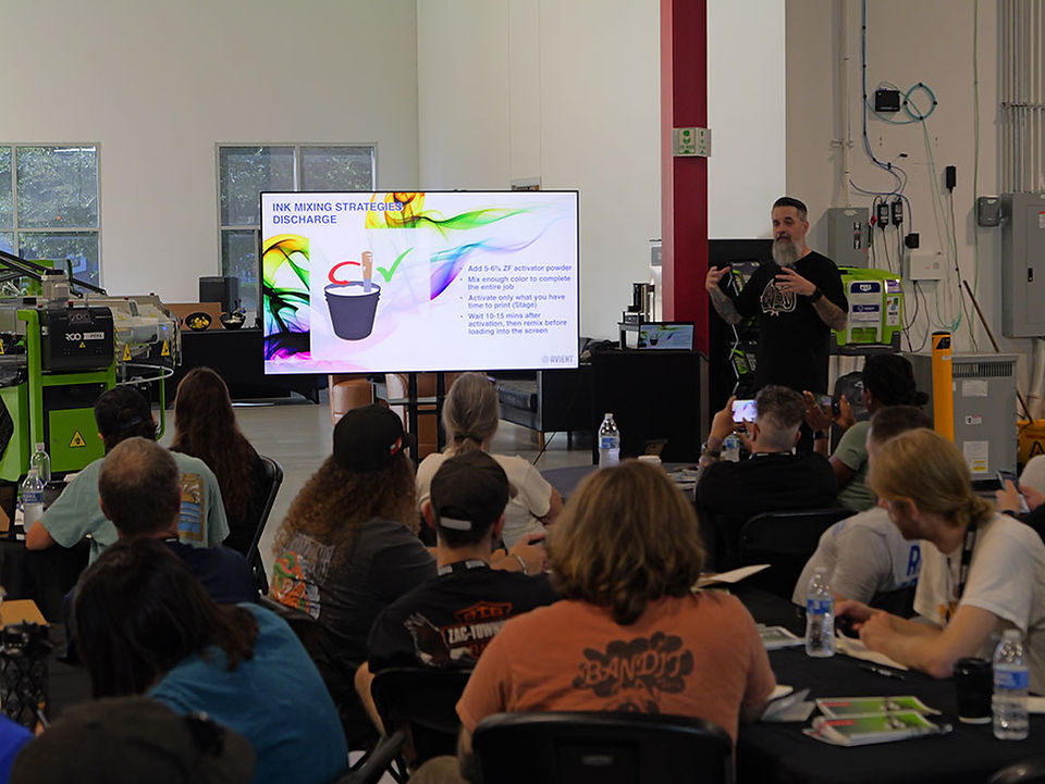 Avient Ink giving a demonstration at the ROQ US Tech Center