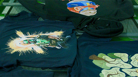 ROQ HYBRID prints on the ROQ SAHARA Conveyor Dryer