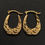 תמונה ממוזערת: זוג עגילי חישוק וינטאג' אנגלי שנות ה-80, עשויים זהב צהוב 9 קרט