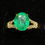 תמונה ממוזערת: טבעת ארוסין אמריקאית שנות ה2000 זהב 14 קרט אמרלד 1.88 קראט +16 יהלומים איכותיים