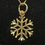 תמונה ממוזערת: תליון אמריקאי וינטאג' שנות ה-80 בצורת פתית שלג, עשוי זהב 14 קרט, מגיע עם שרשרת ז