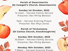Harvest Thanksgiving Services 2024