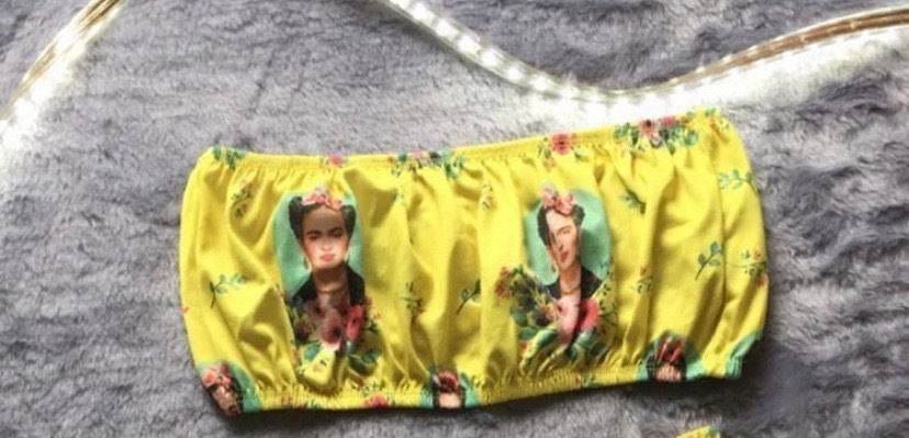 Miniatura: Top faixa amarelo Frida khalo