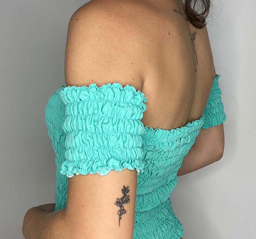 Miniatura: Ciganinha boho verde agua