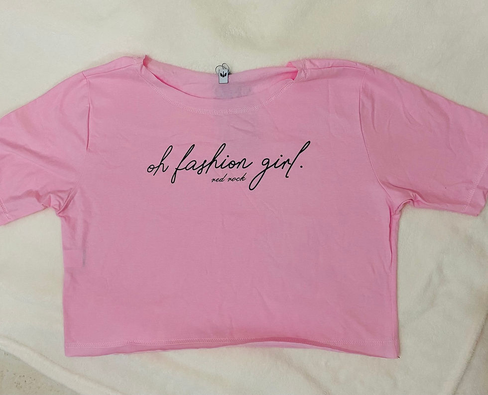 Miniatura: Cropped tshirt Rosa Oh Fashion Girl