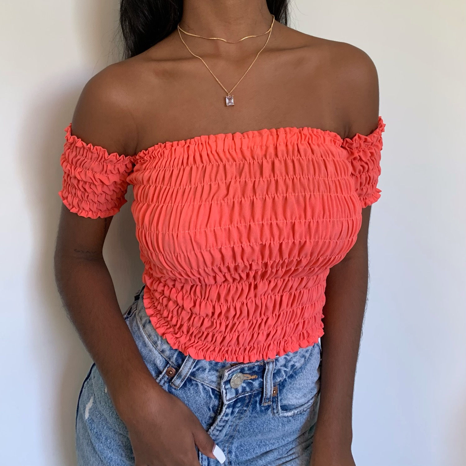 Ciganinha boho salmão