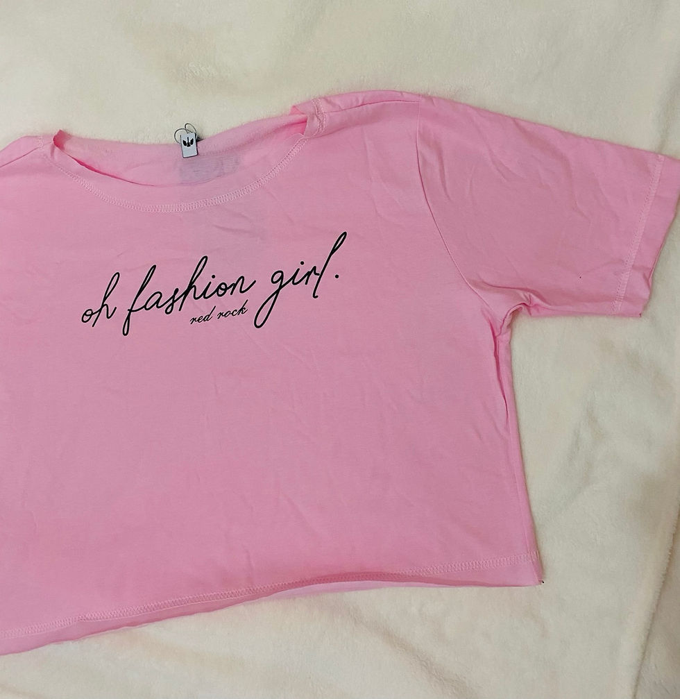 Miniatura: Cropped tshirt Rosa Oh Fashion Girl