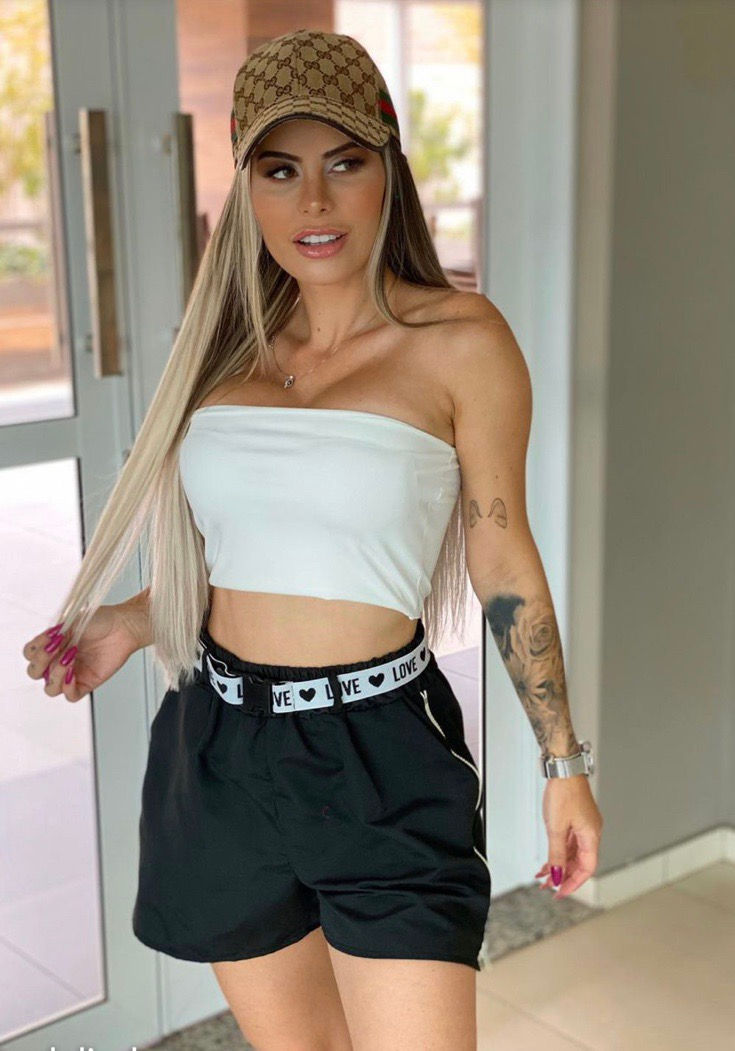 Miniatura: Top faixa com bojo Branco