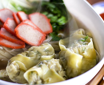 Shrimp Wonton with BBQ Pork