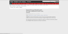 EZ vidya gets mbillionth award - times of india Chrysalis news