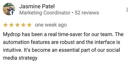 Happy customer review