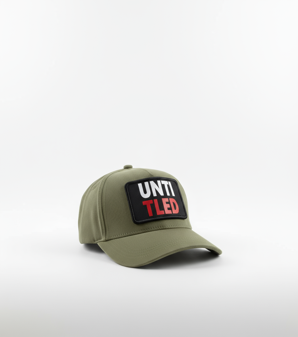 Khaki Green Patch 5 Panel Cap