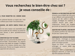 SAVOURER LE BIEN-ETRE CHEZ SOI