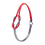 Miniatura: Bracelete Double Knot Ródio Negro e Couro Vermelho