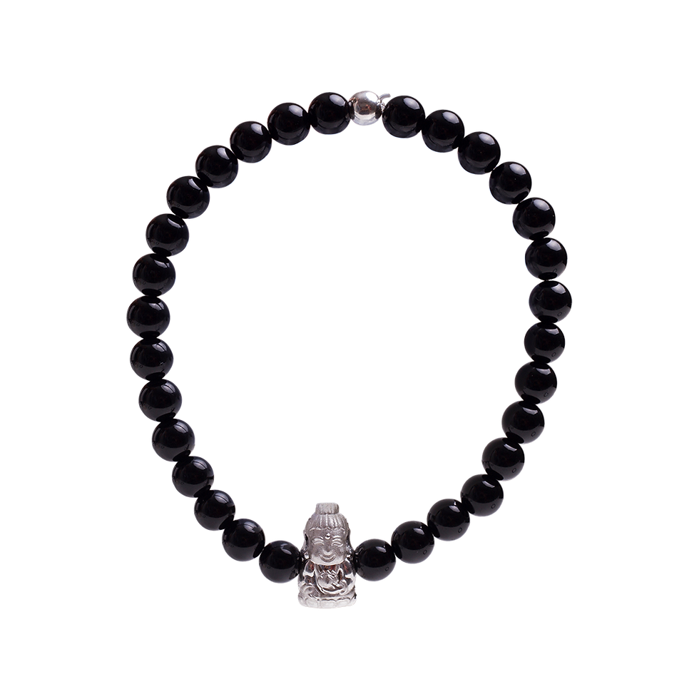 Miniatura: Pulseira Lank Pedra Onix Preta