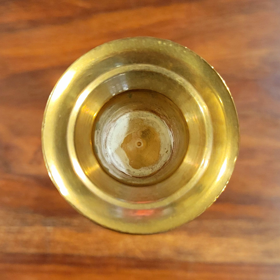 Thumbnail: VTG Solid Brass Heavy Taper Candlestick Holder Pair 8"