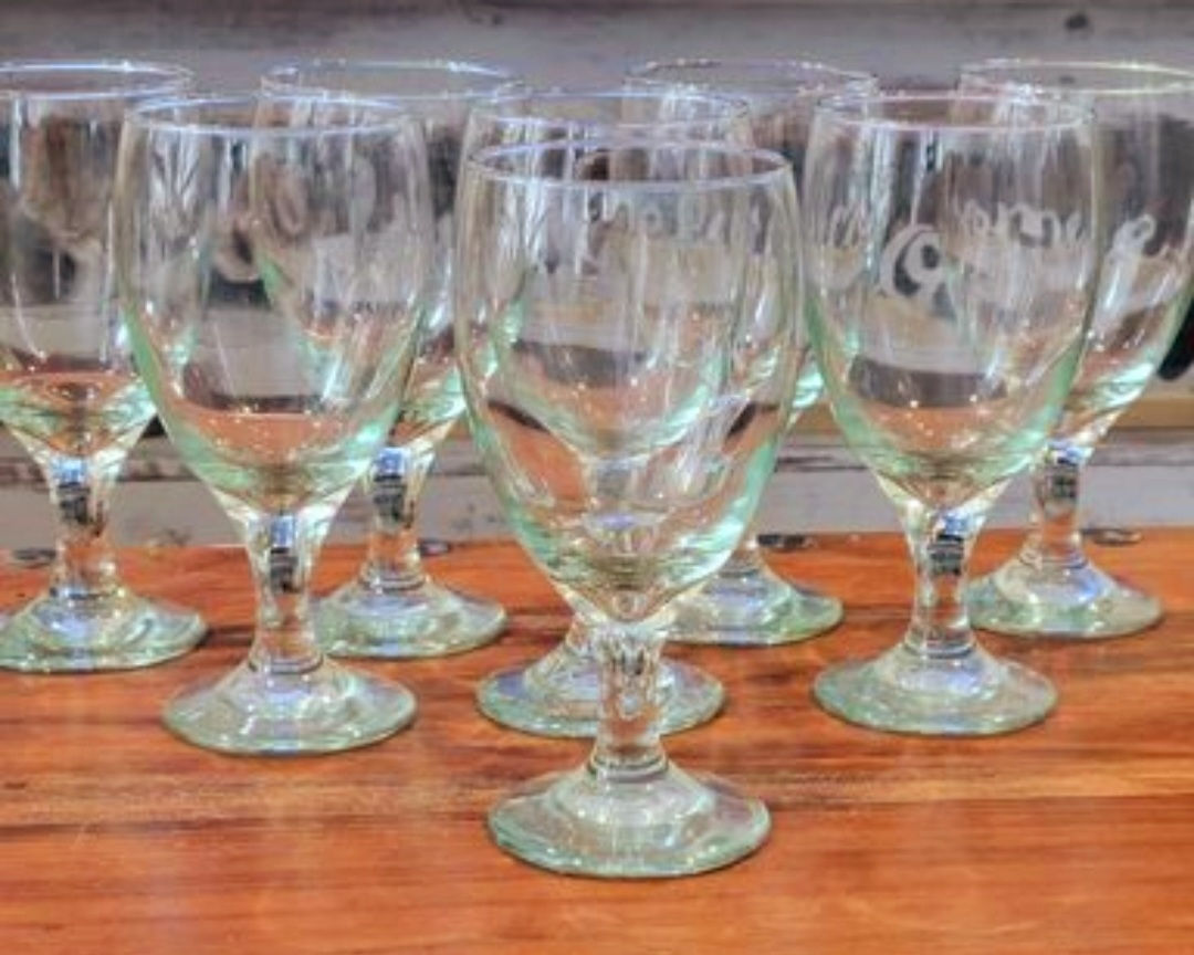 Vintage Water Goblets/Wine Glasses 7" - Set of 8