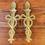 Thumbnail: VTG Large Brass Decorative Sconce Pair 14"