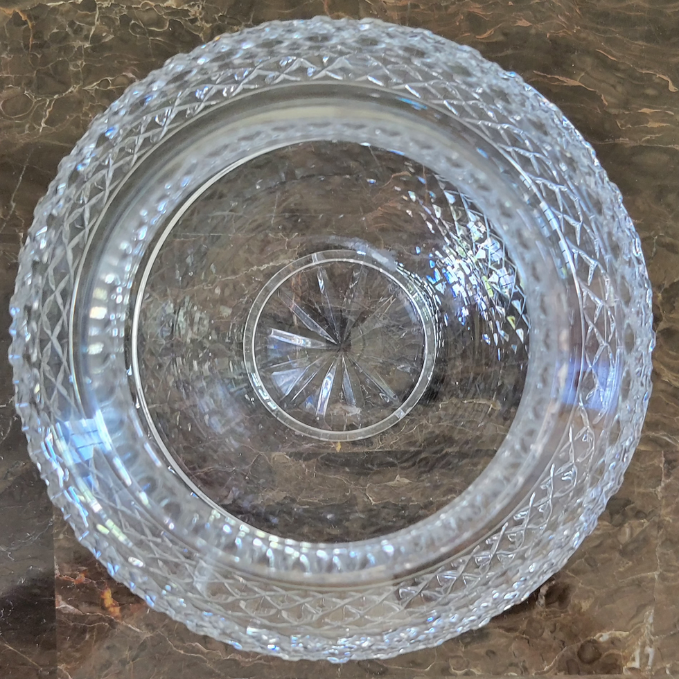 Thumbnail: Vintage Galway Irish Crystal "Leah" 6-3/8" Rose Bowl 