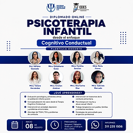 Diplomado ONLINE : Psicoterapia Infantil desde el enfoque Cognitivo Conductual