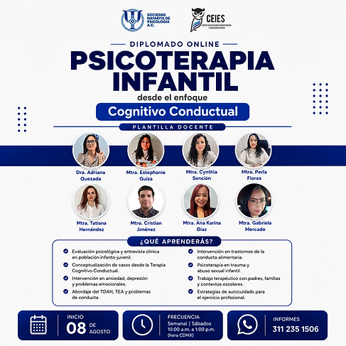 Diplomado ONLINE : Psicoterapia Infantil desde el enfoque Cognitivo Conductual