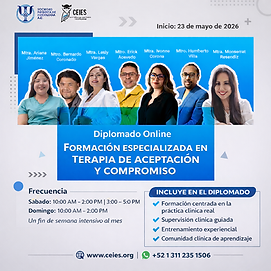 Diplomado Online Formación Especializada en Terapia de Aceptación y Compromiso 