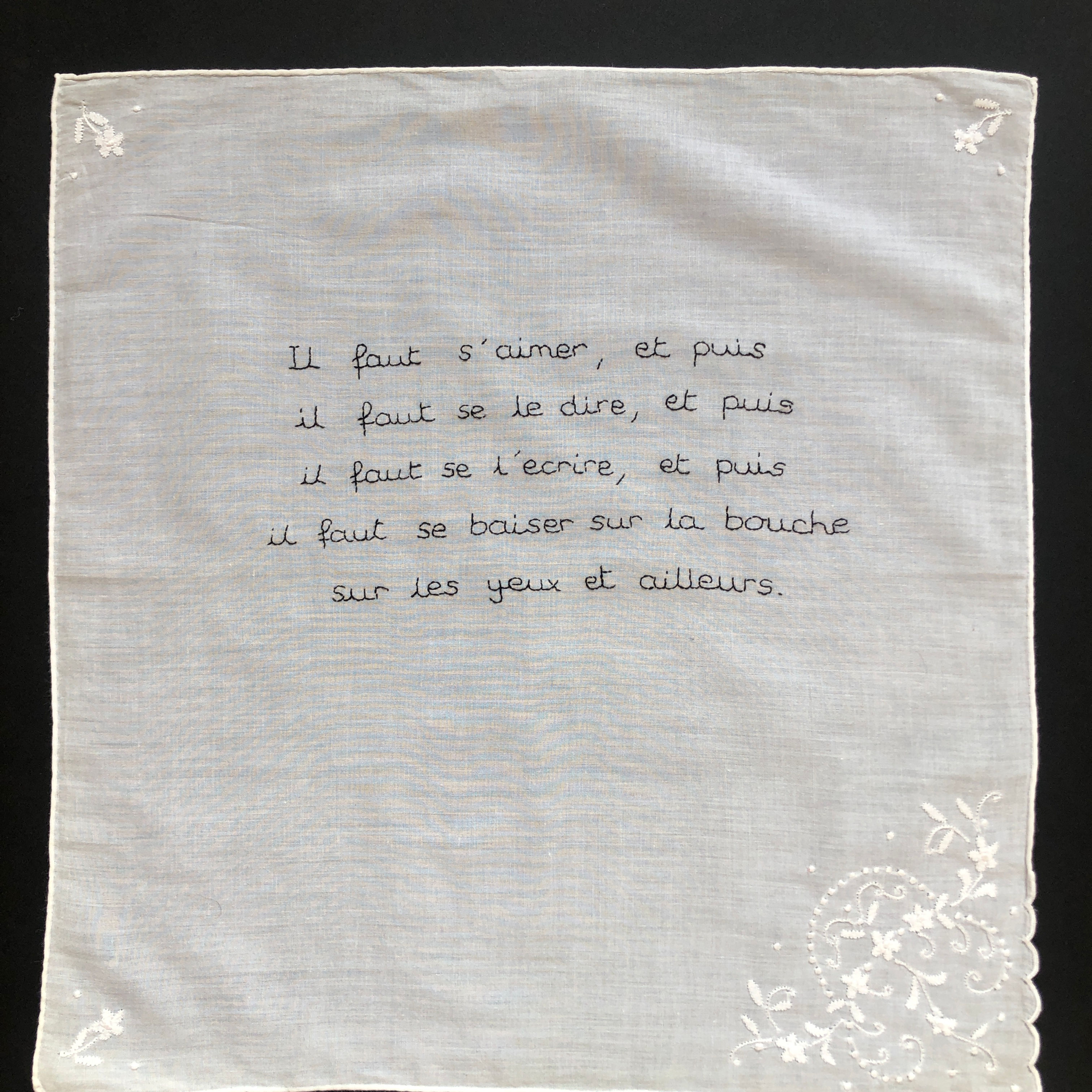 Victor Hugo Quote Embroidery