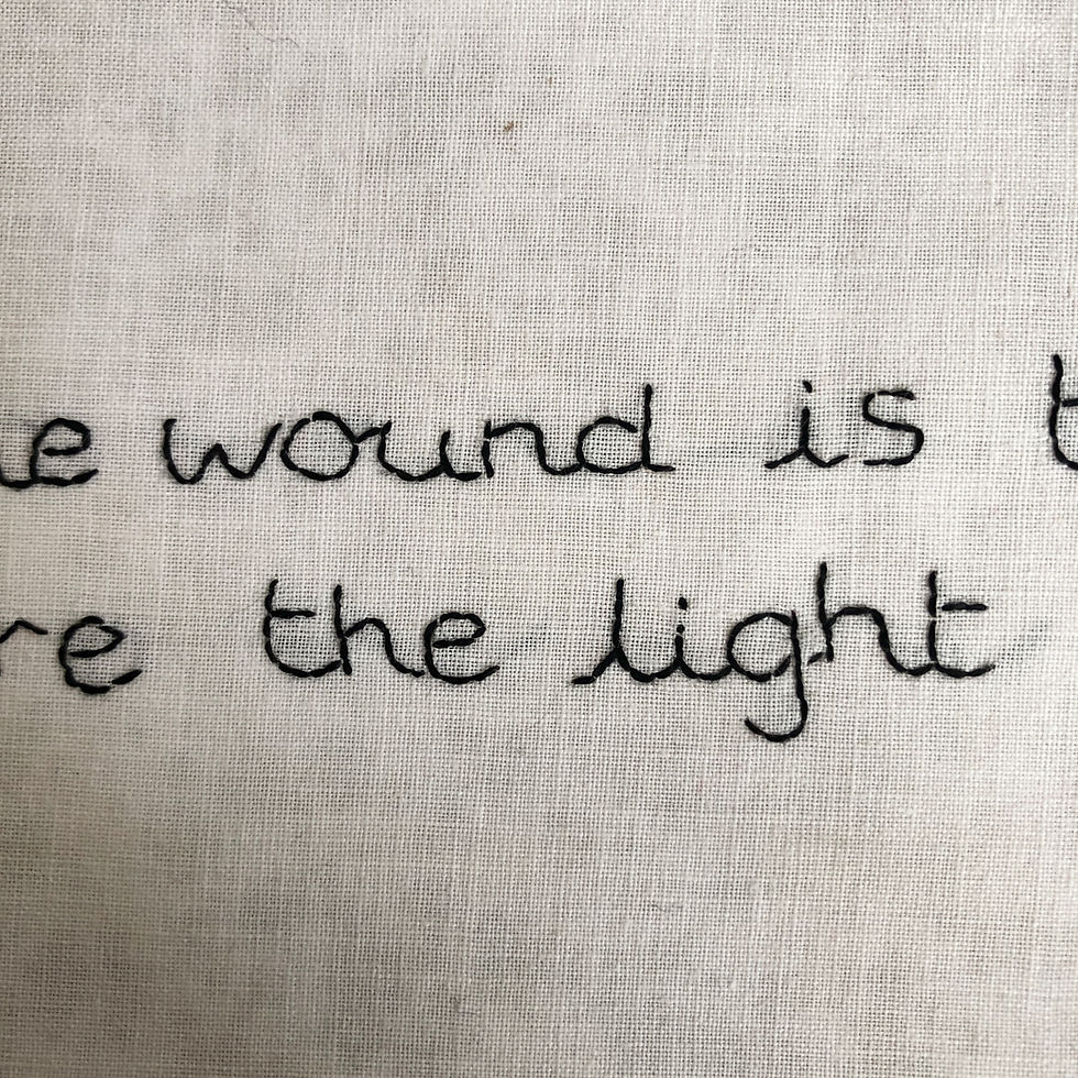 Miniature : RUMI quote embroidery