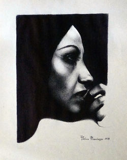 RITRATTO DONNA PENNA BIRO SFERA DR