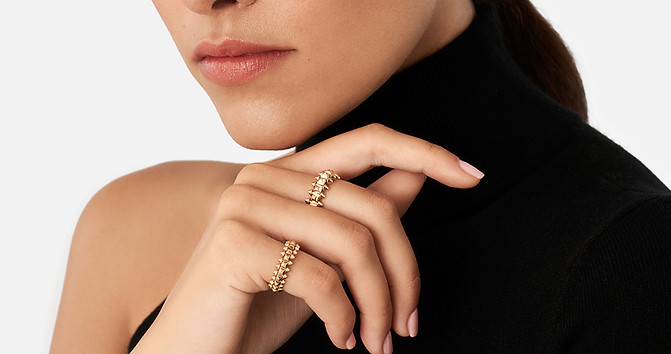 Women with gold silver Cartier jewelry stacking guide