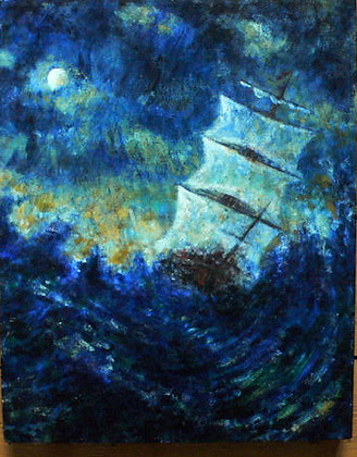 Sailing ship in high seas. Oils.jpg
