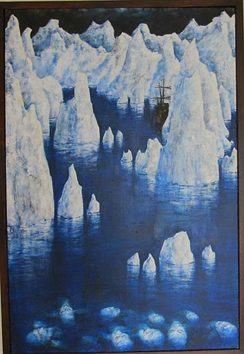 Dead sailor’s, dead ships catch in ice.