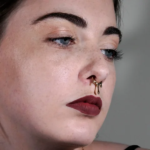 Drizzle Gold Septum Ring Mariejune Jewelry