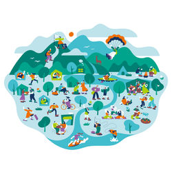 サントリーウエルネス「Suntory Wellness CLUB」___ メインイラスト