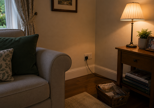 dark living room