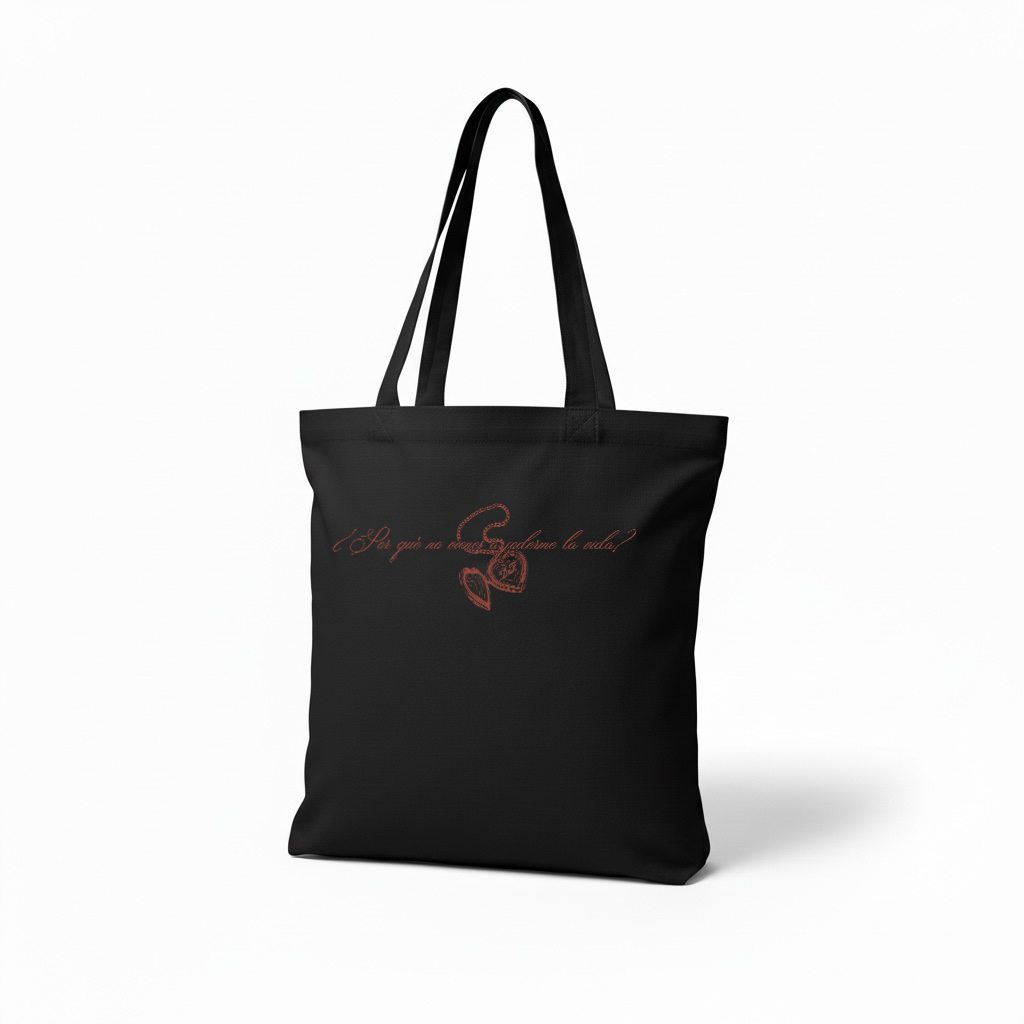 TOTE BLACK "JODERME LA VIDA"