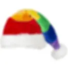 Regenbogen Weihnachtsmütze – bunt & festlich queer