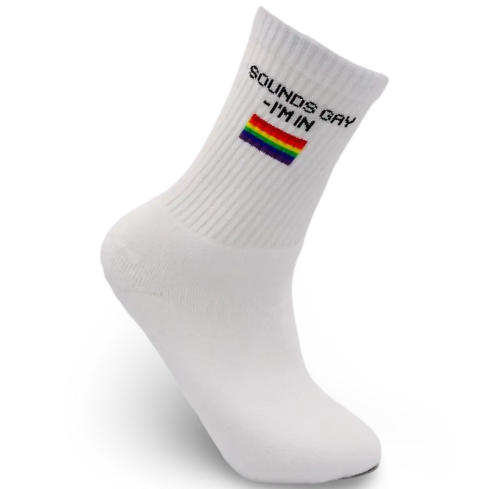 gay-vibes Eco Pride Socken SOUNDS GAY - I'M IN
