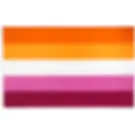 Lesbian Sunset Flagge – 5-Streifen Stofffahne