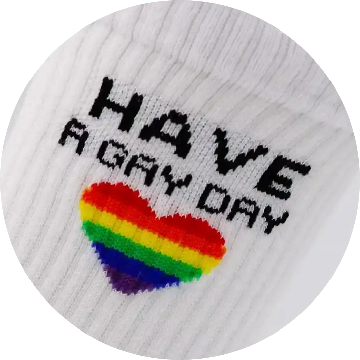 gay-vibes Eco Pride Socken - HAVE A GAY DAY
