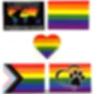 Pride Aufkleber-Set (5 Stück) – Flaggen & Herz