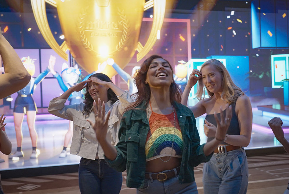 immersive VR gameplay with LED wall at Mirra Bellevue for VR games Seattle