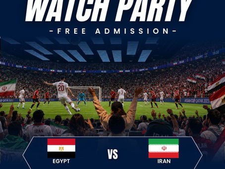 Egypt vs Iran Watch Party at Mirra Bellevue, Washington. Free admission, happy hour food and drinks, and an immersive World Cup viewing experience near Seattle.