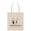 Miniature : Tote bag beige avec motif de lapins qui dansent le charleston