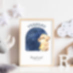 Tableau mignon signe astro bébé verseau