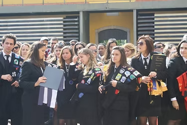 Estudantes num evento académico