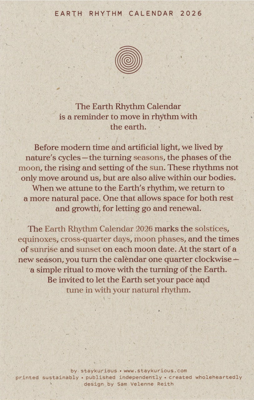 Thumbnail: Earth Rhythm Calendar 2026