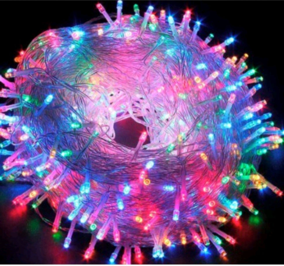 Miniatura: Pisca Pisca Cordao  100 Led Colorido Fixo Fio Transparente Natal Decor 110v