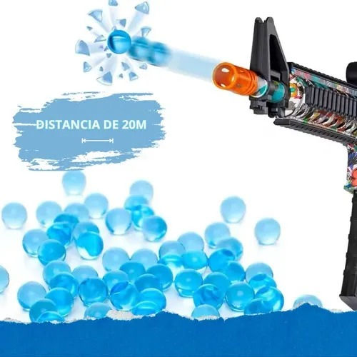 Miniatura: Arminha  Rifle Lançador  Gel M416 Com Mira /  Recarregavel  Arma De Brinquedo