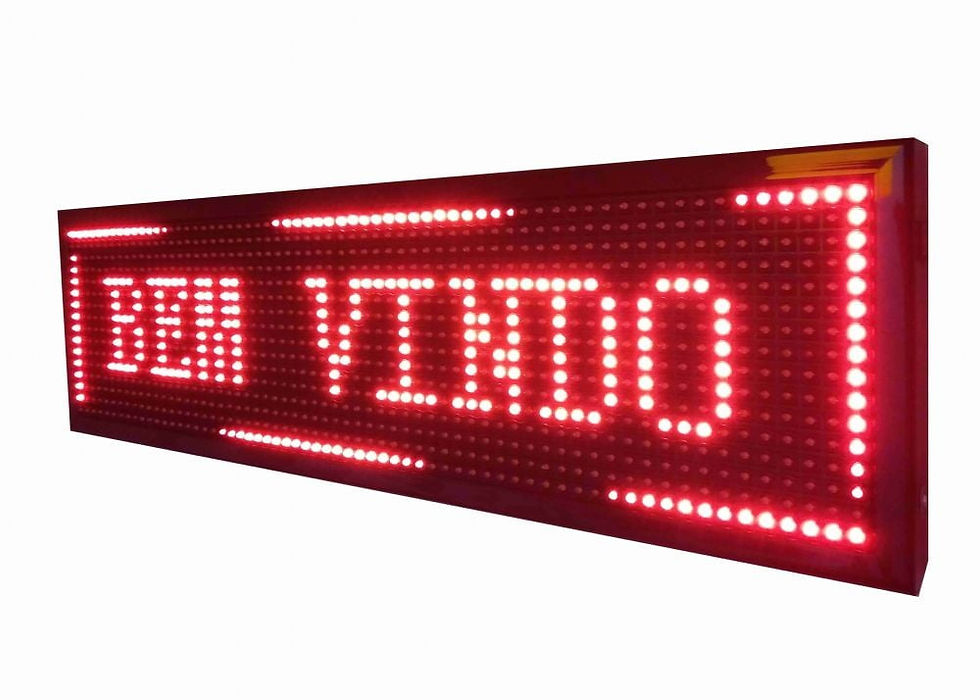 Miniatura: Painel Letreiro De Led Vermelho M 100x20cm 110-220v